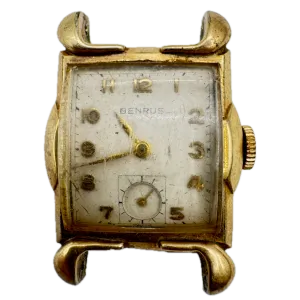 Vintage Benrus Tear Drop Men's Mechanical Wristwatch BA 4 Swiss Steel & 10k RGP