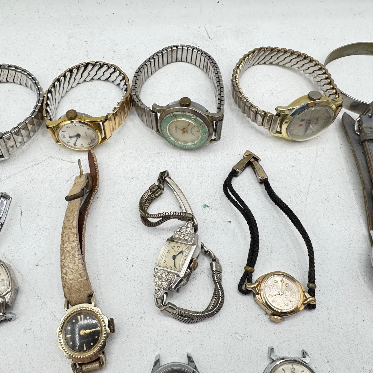 Vintage Bulova, Timex, Elgin, etc. Lot of 50 Ladies Mechanical Wristwatch 1