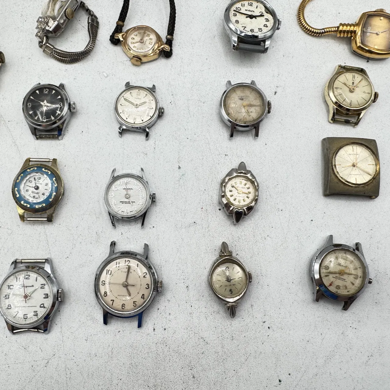 Vintage Bulova, Timex, Elgin, etc. Lot of 50 Ladies Mechanical Wristwatch 1