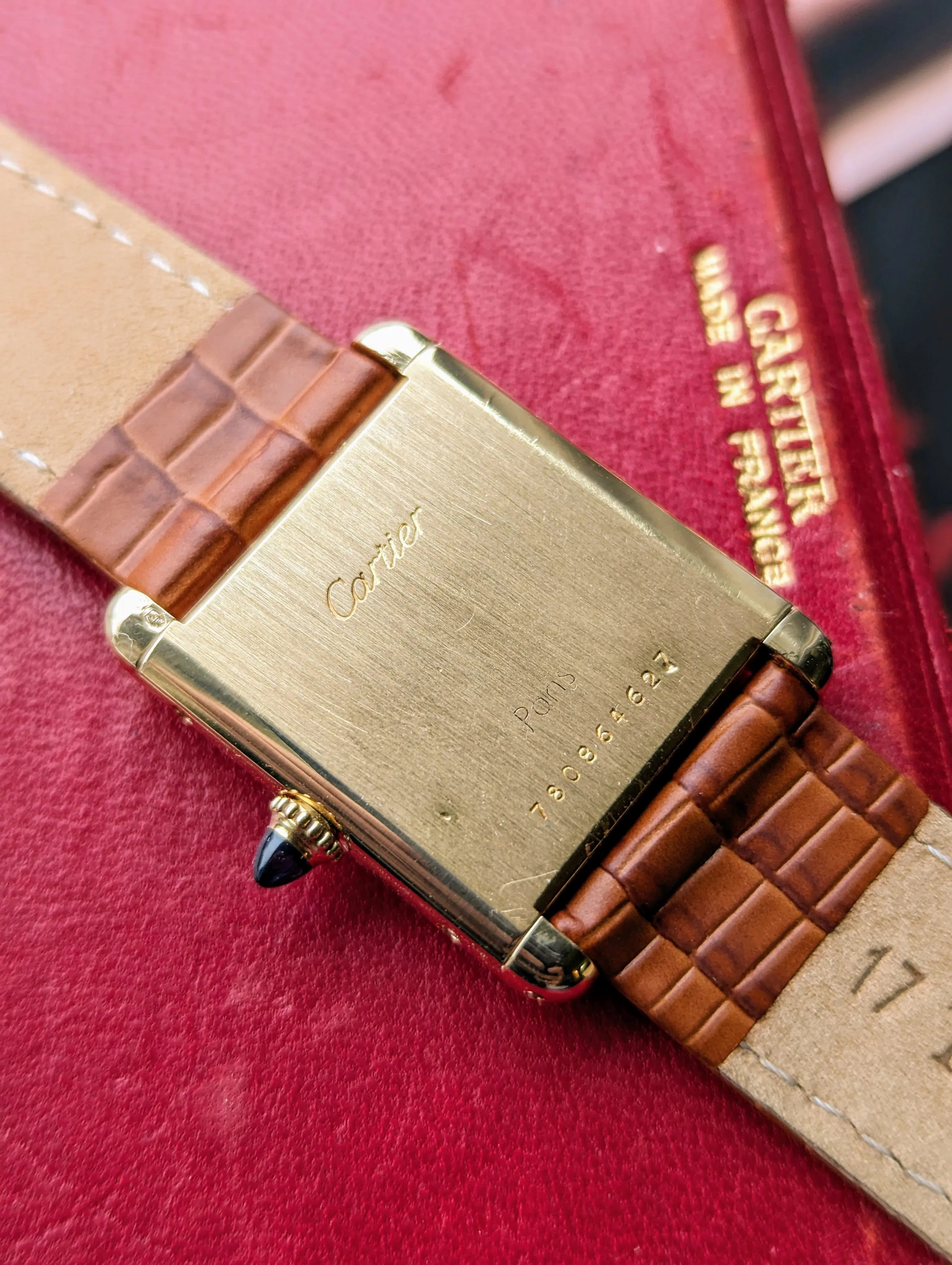 Vintage Cartier Tank Louis 78086 Paris Dial Double Owl