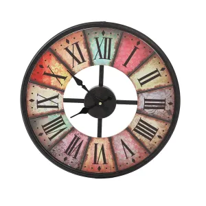 Vintage Chic Wooden Shabby Large Wall Clock Art Round Oversized Digital French