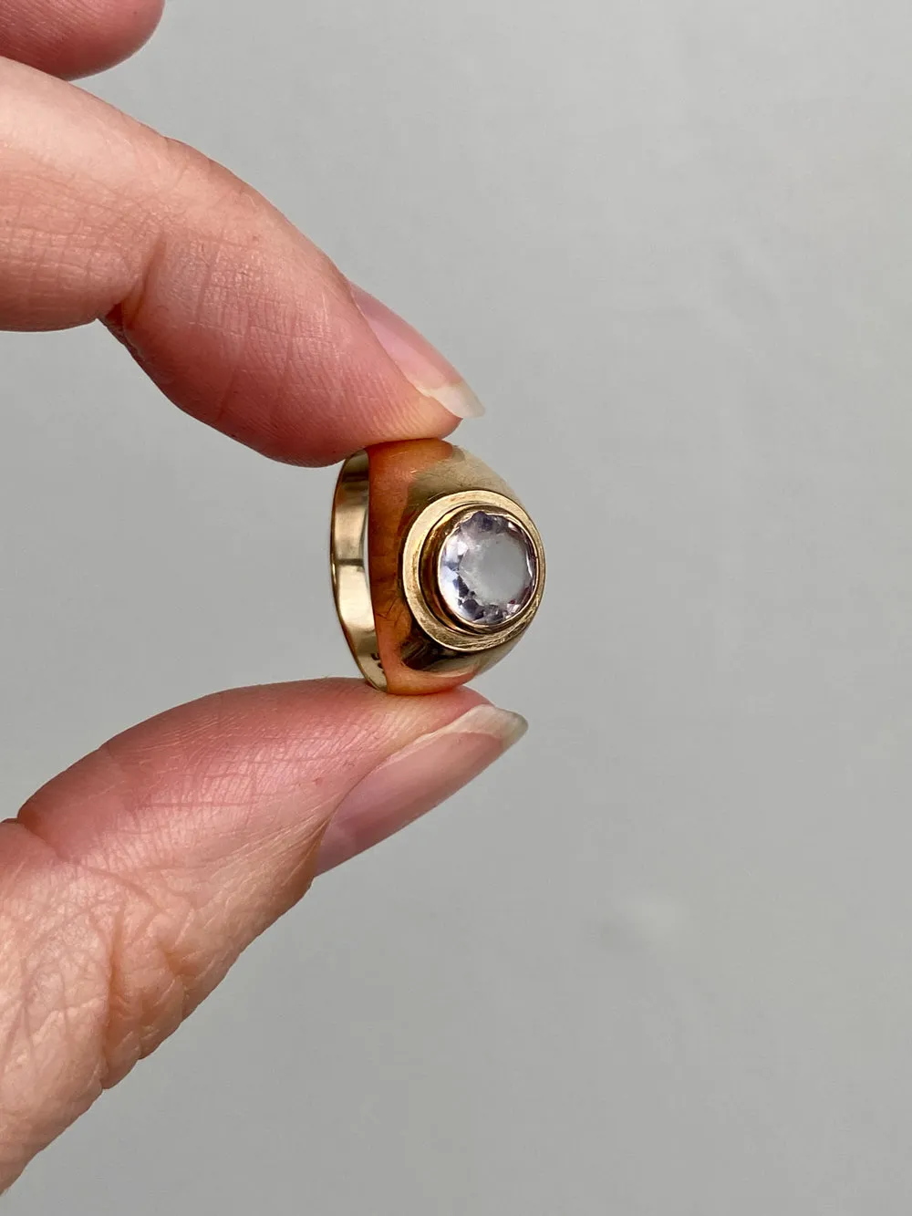 Vintage Danish 14k gold ring by Jørgen Larsen 1957-1973 - Size 5