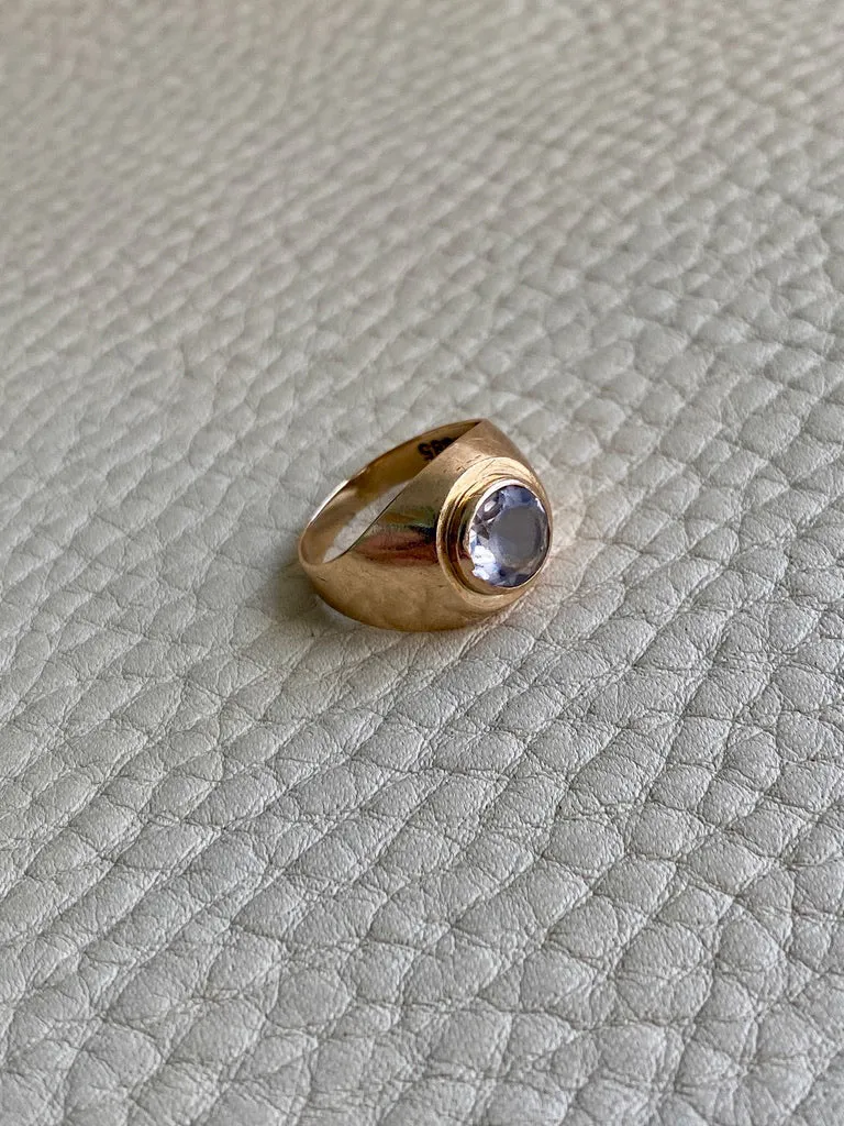 Vintage Danish 14k gold ring by Jørgen Larsen 1957-1973 - Size 5