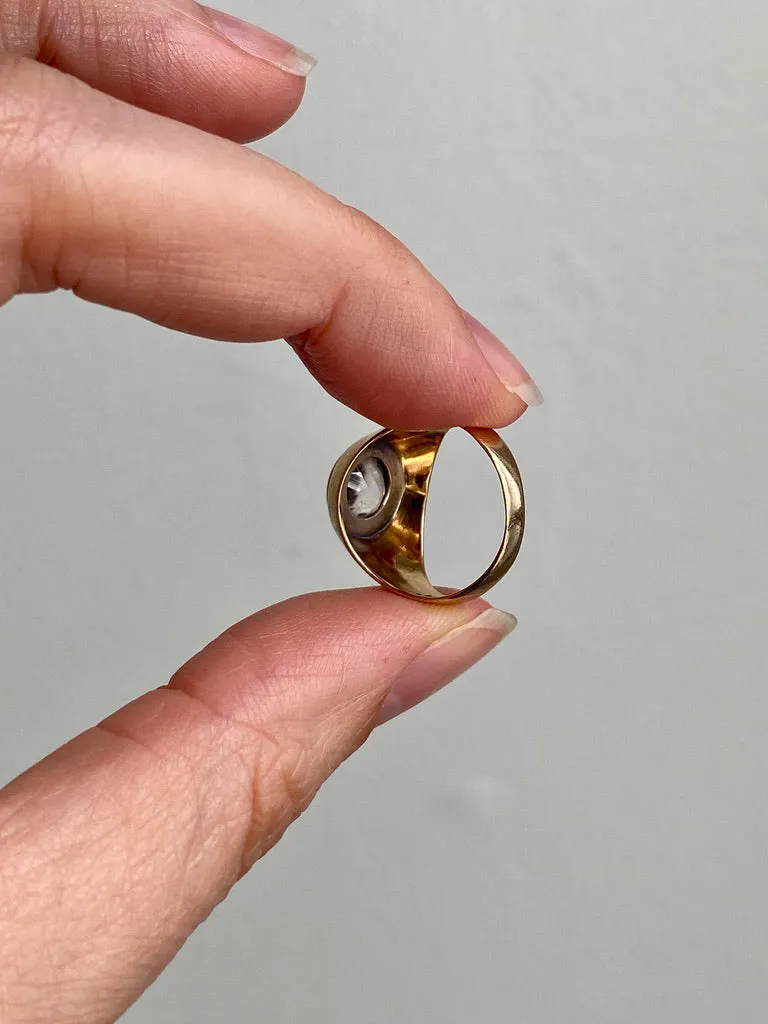 Vintage Danish 14k gold ring by Jørgen Larsen 1957-1973 - Size 5