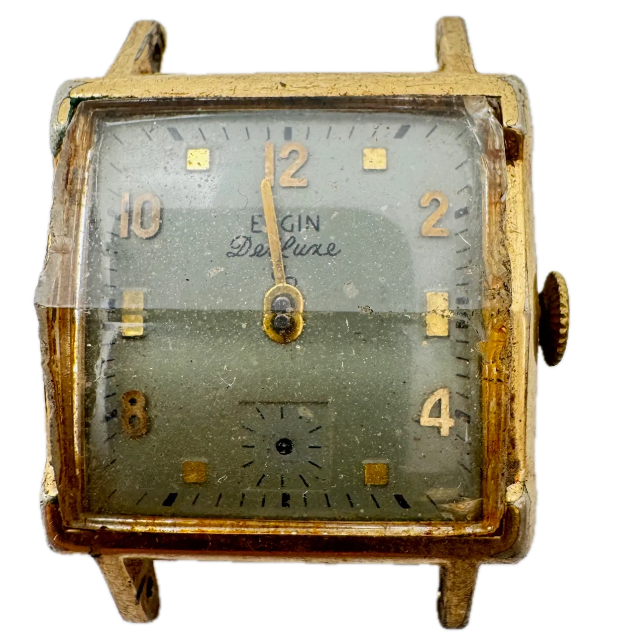 Vintage Elgin 5724 De Luxe Men's Mechanical Wristwatch 555 USA 10k Gold Filled
