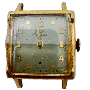 Vintage Elgin 5724 De Luxe Men's Mechanical Wristwatch 555 USA 10k Gold Filled