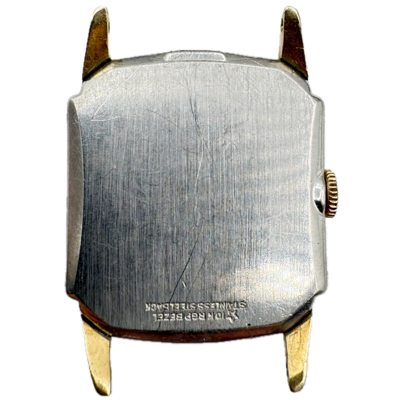 Vintage Elgin 6740 Honeycomb Men's Mechanical Wristwatch 683 USA Steel & 10k RGP