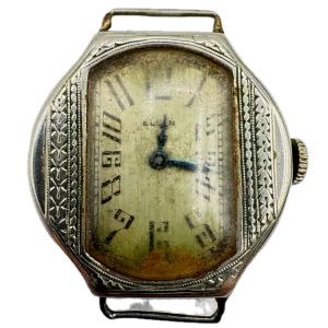 Vintage Elgin Art Deco Ladies Mechanical Wristwatch 430 USA 14k White GF