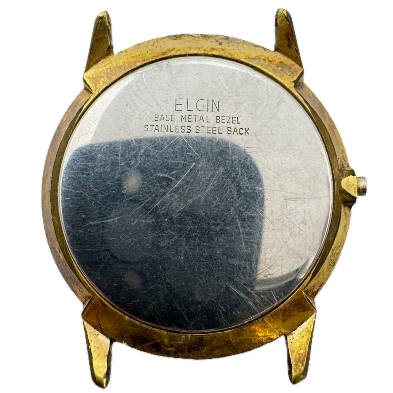 Vintage Elgin Date Dress Men's Mechanical Wristwatch Swiss Made Gold Tone