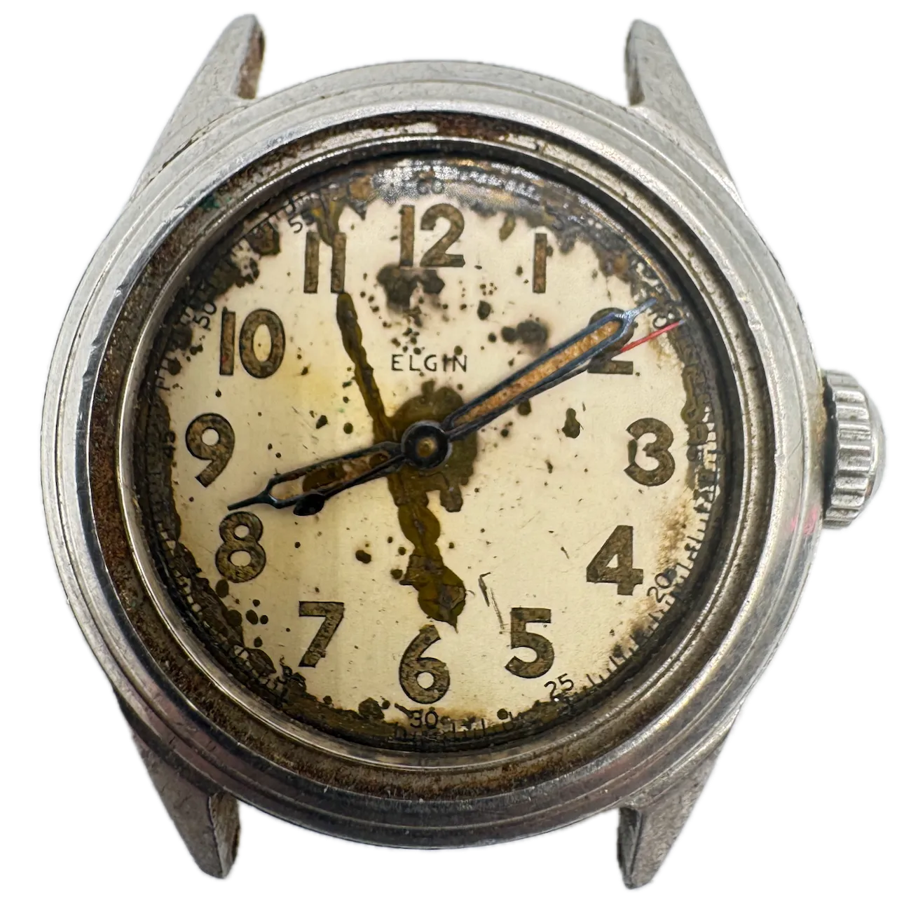 Vintage Elgin Military Style Men's Mechanical Wristwatch 532 USA Steel