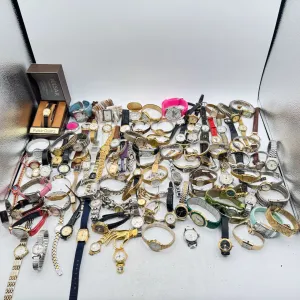 Vintage Elgin, Pulsar, Disney, etc. Lot of 100 Ladies Quartz Wristwatch 2