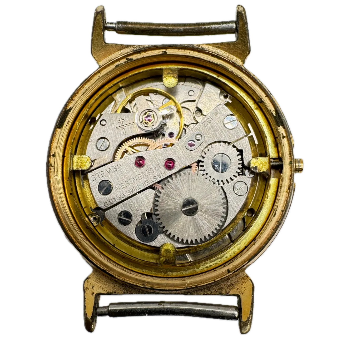 Vintage Elgin Sportsman Linen Men's Mechanical Wristwatch M 132 USA Gold Tone