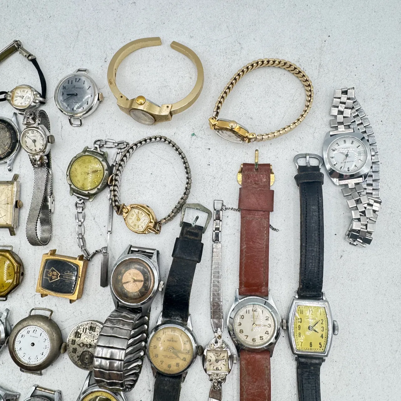 Vintage Elgin, Timex, Benrus, etc. Lot of 50 Mechanical Wristwatch 11