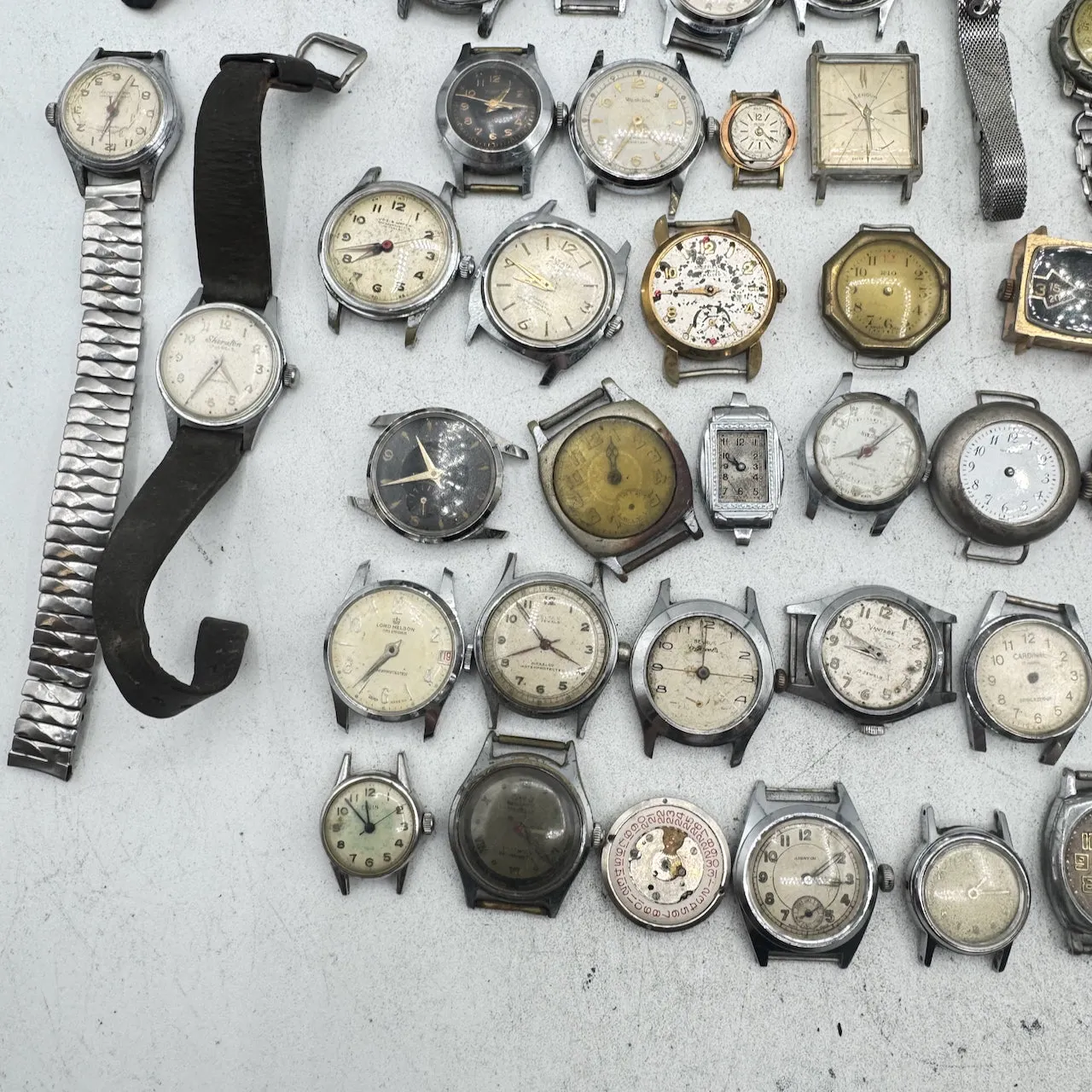 Vintage Elgin, Timex, Benrus, etc. Lot of 50 Mechanical Wristwatch 11