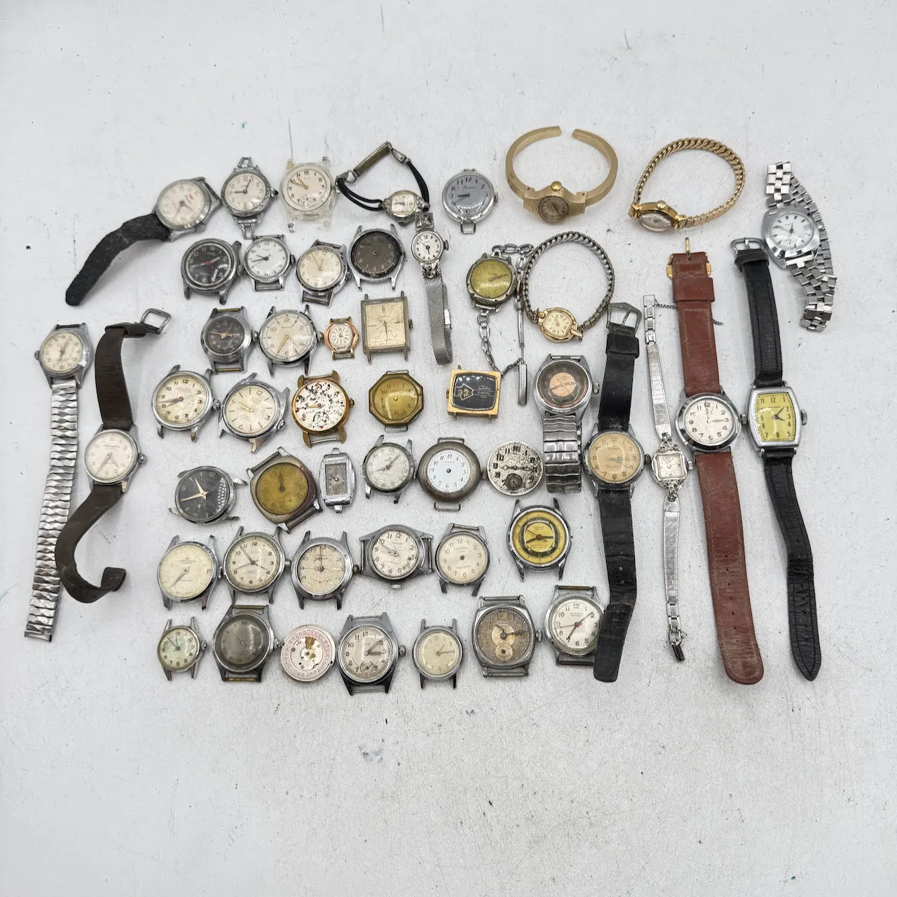 Vintage Elgin, Timex, Benrus, etc. Lot of 50 Mechanical Wristwatch 11