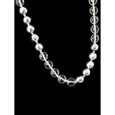 Vintage Estate Jewelry Necklace Rock Crystal/Silver Beads 1920S