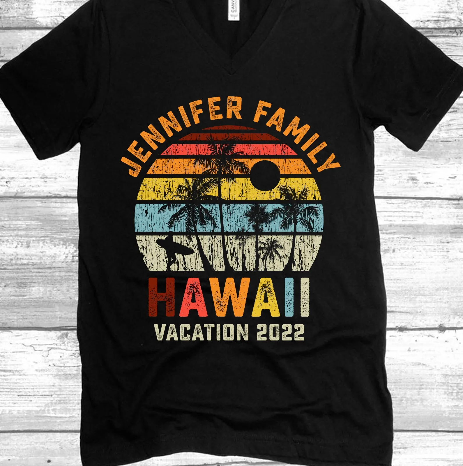 Vintage Family Vacation Personalized T-shirt