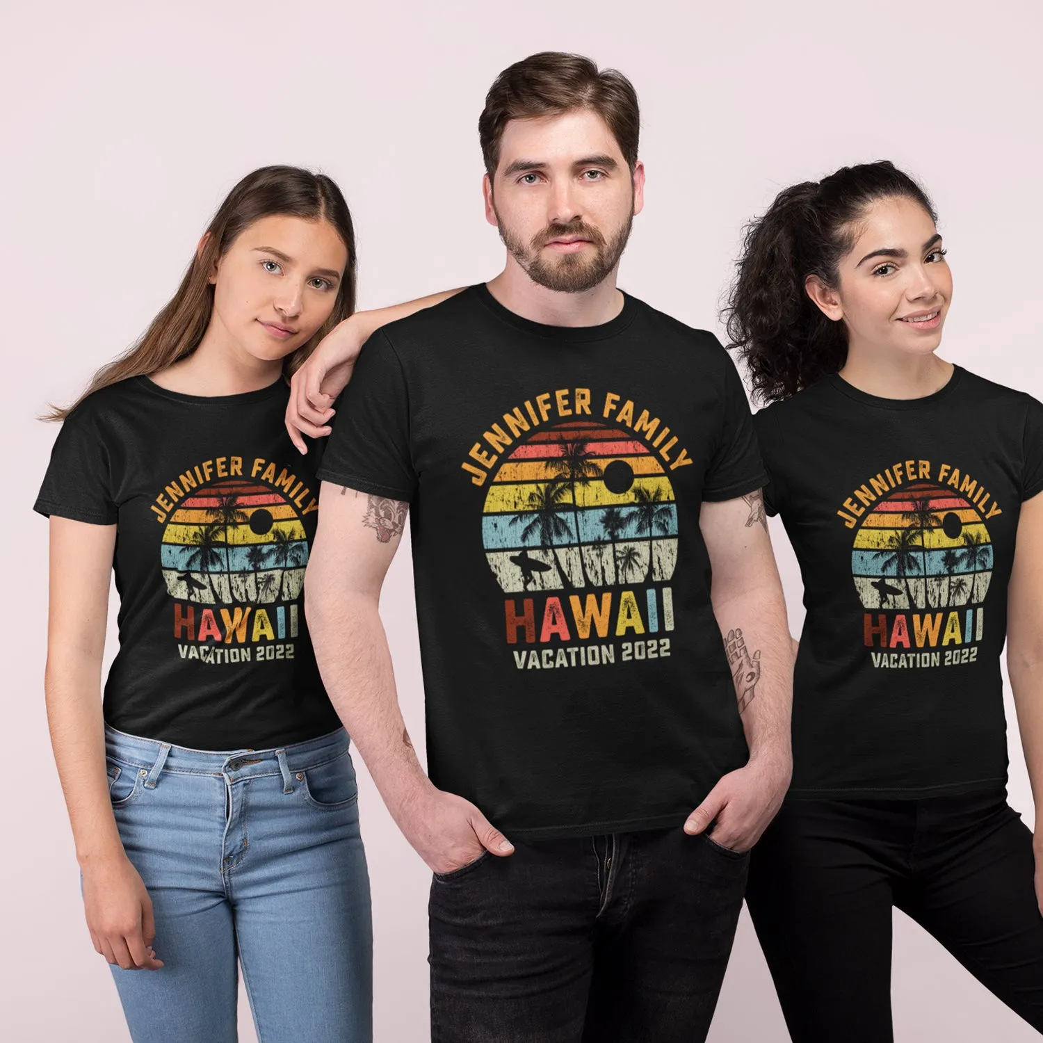 Vintage Family Vacation Personalized T-shirt