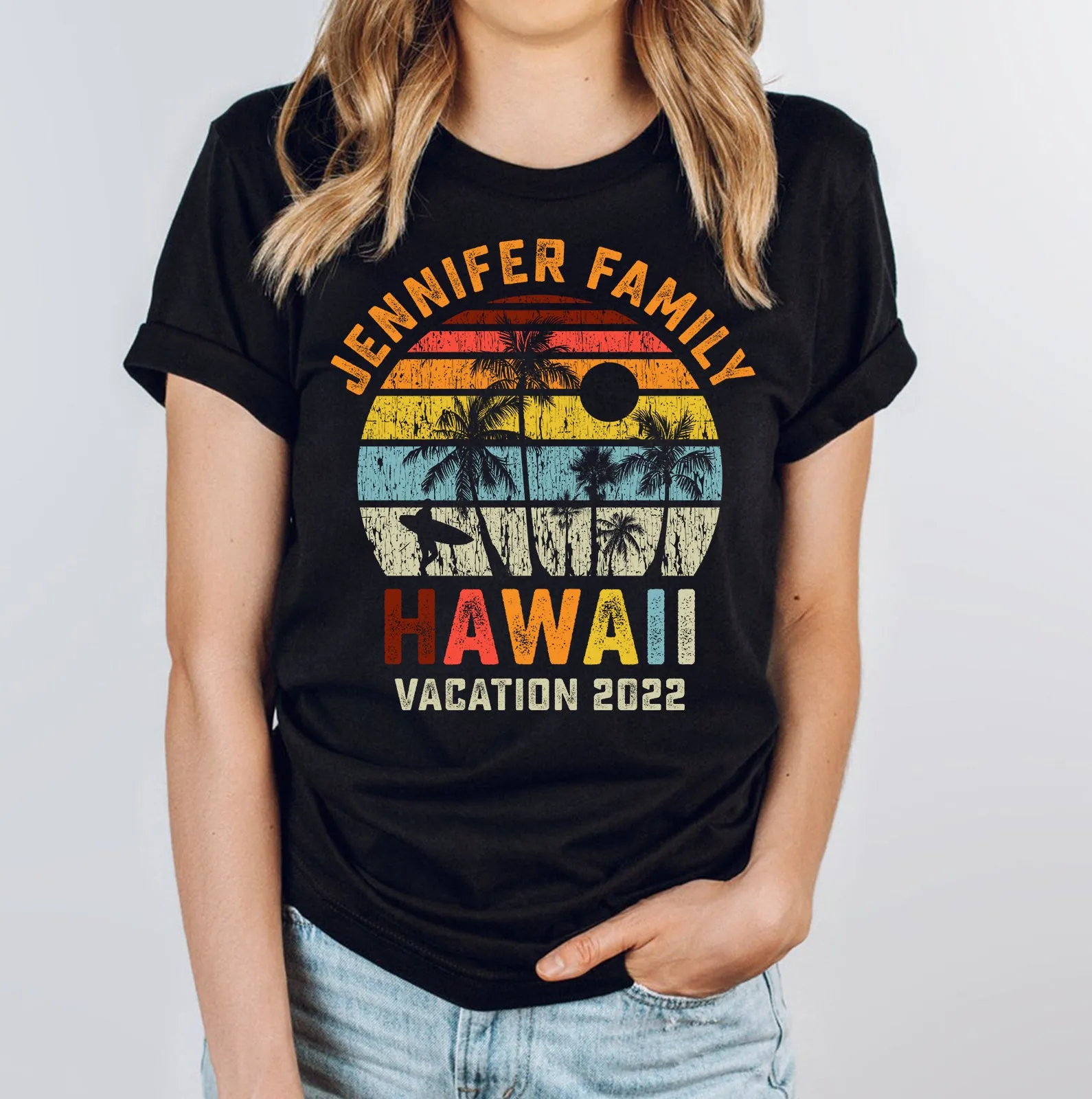 Vintage Family Vacation Personalized T-shirt