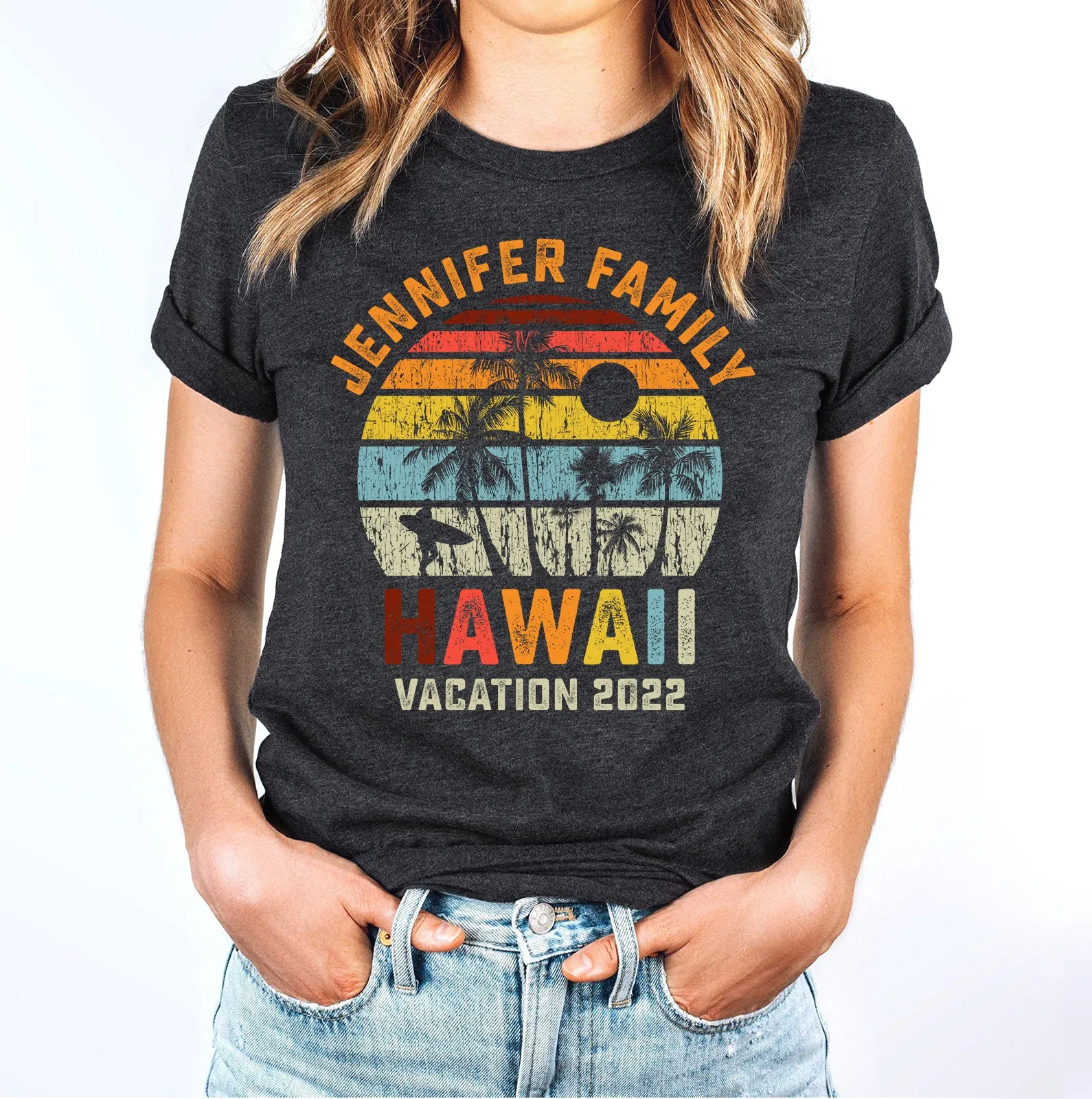 Vintage Family Vacation Personalized T-shirt