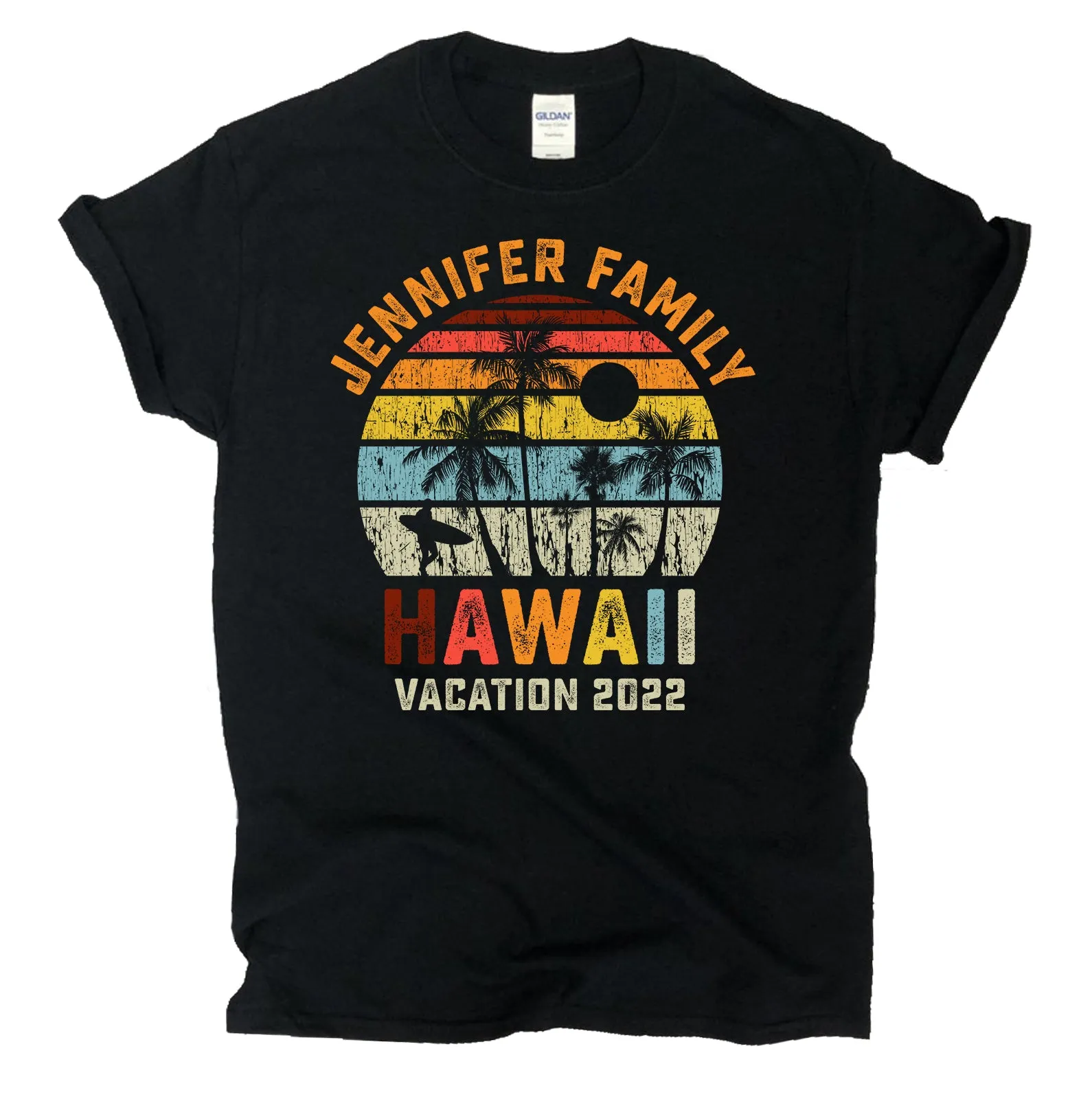 Vintage Family Vacation Personalized T-shirt