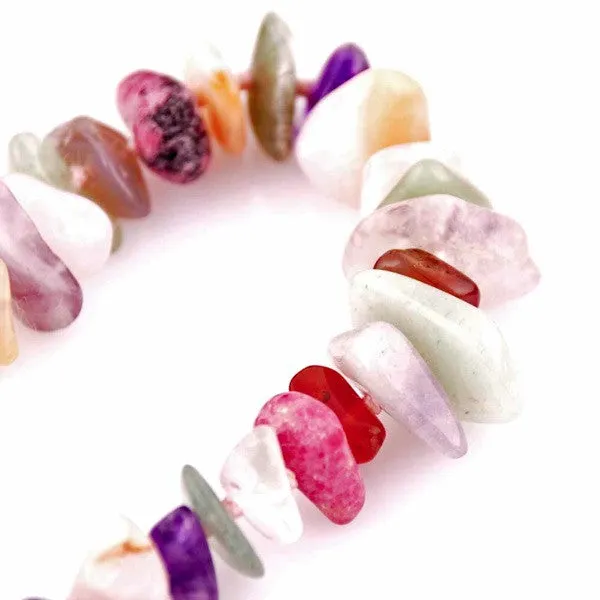 Vintage Gemstone Necklace Les Bernard 30" Long