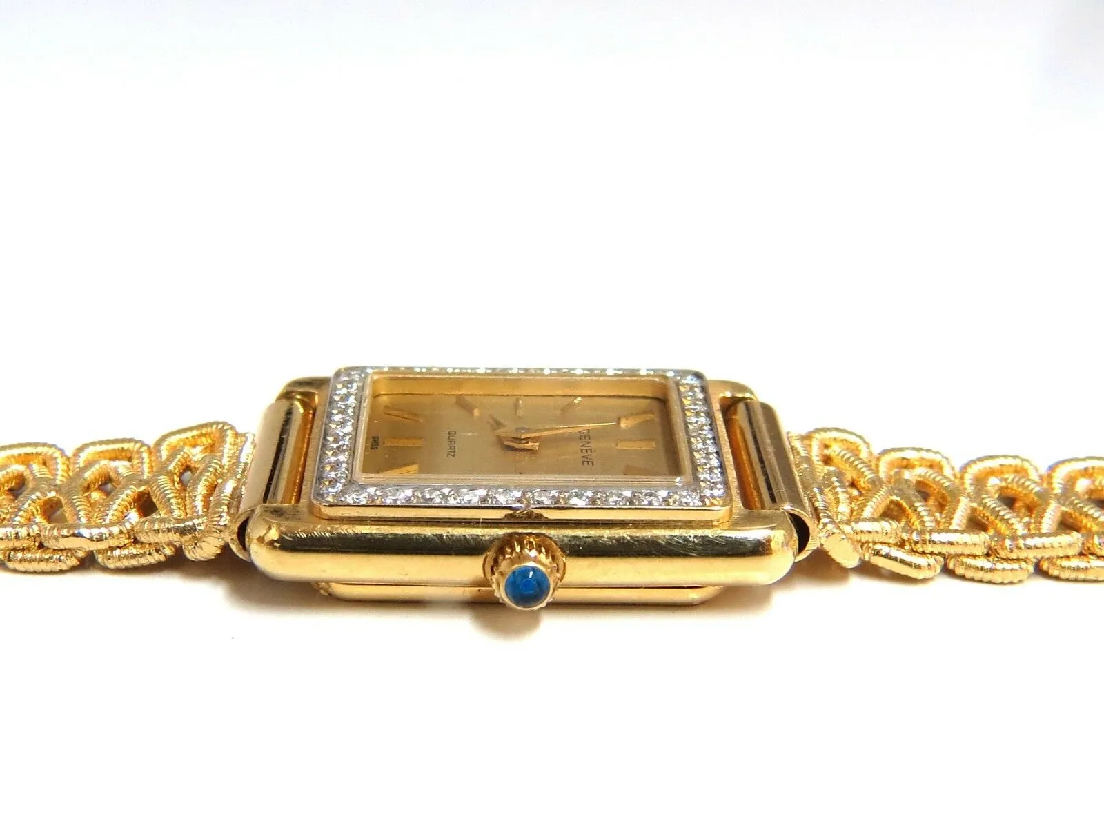 Vintage Geneve Swiss Quartz .36ct Diamonds watch