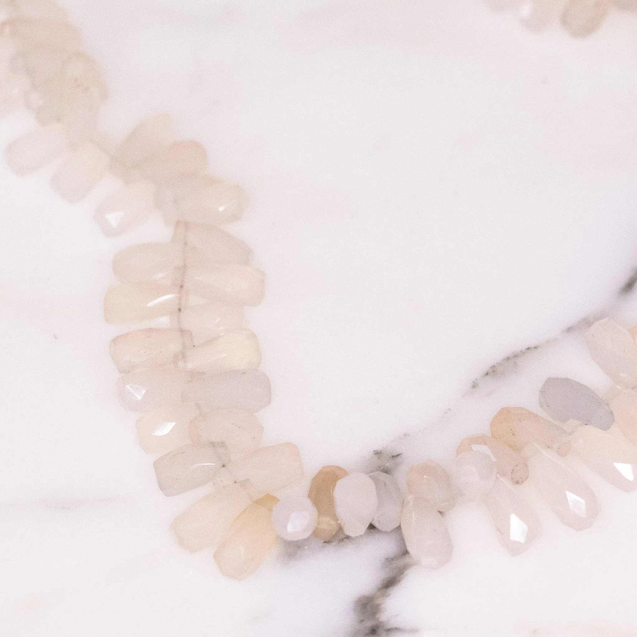 Vintage Genuine Faceted Briolette Quartz Crystal Necklace