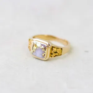 Vintage Gold Quartz & Gold Nugget Ring,14k
