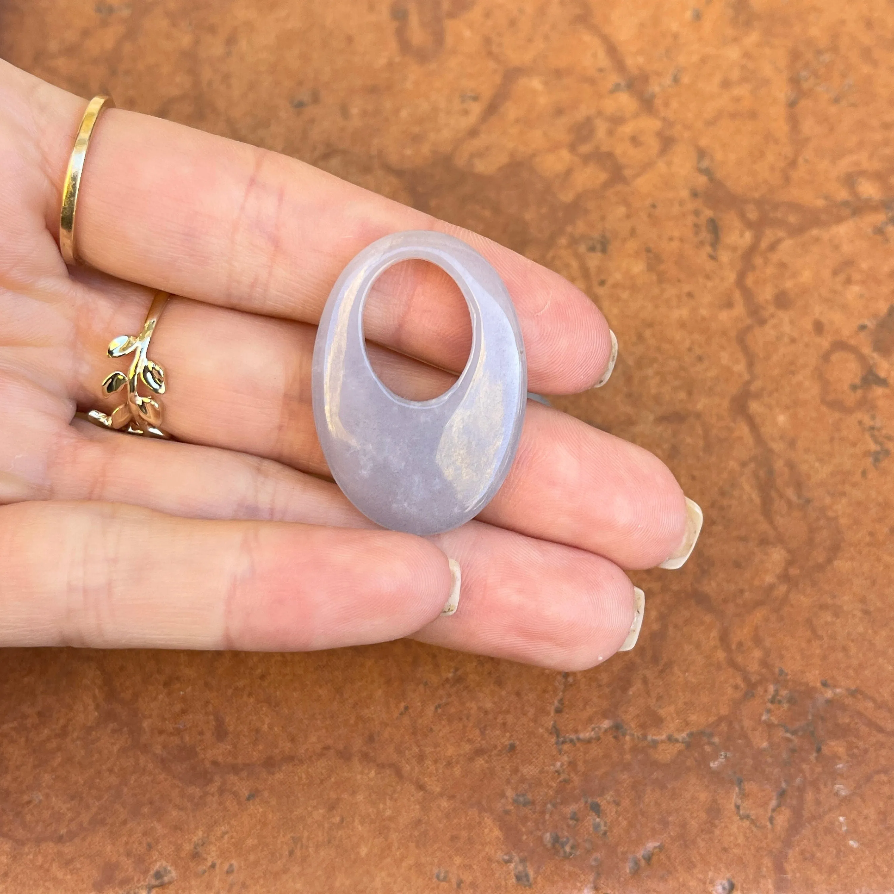 Vintage Gray Quartz Oval Earring Charms