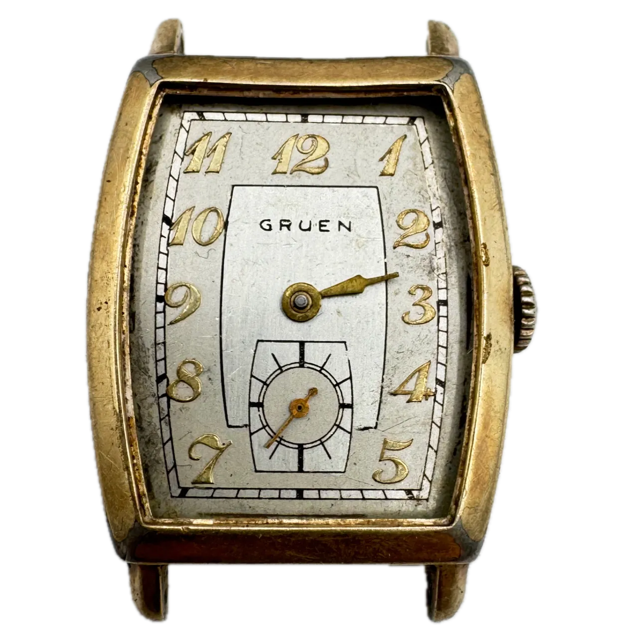 Vintage Gruen 3/581 Men's Mechanical Wristwatch 704 Swiss Steel & 10k GF