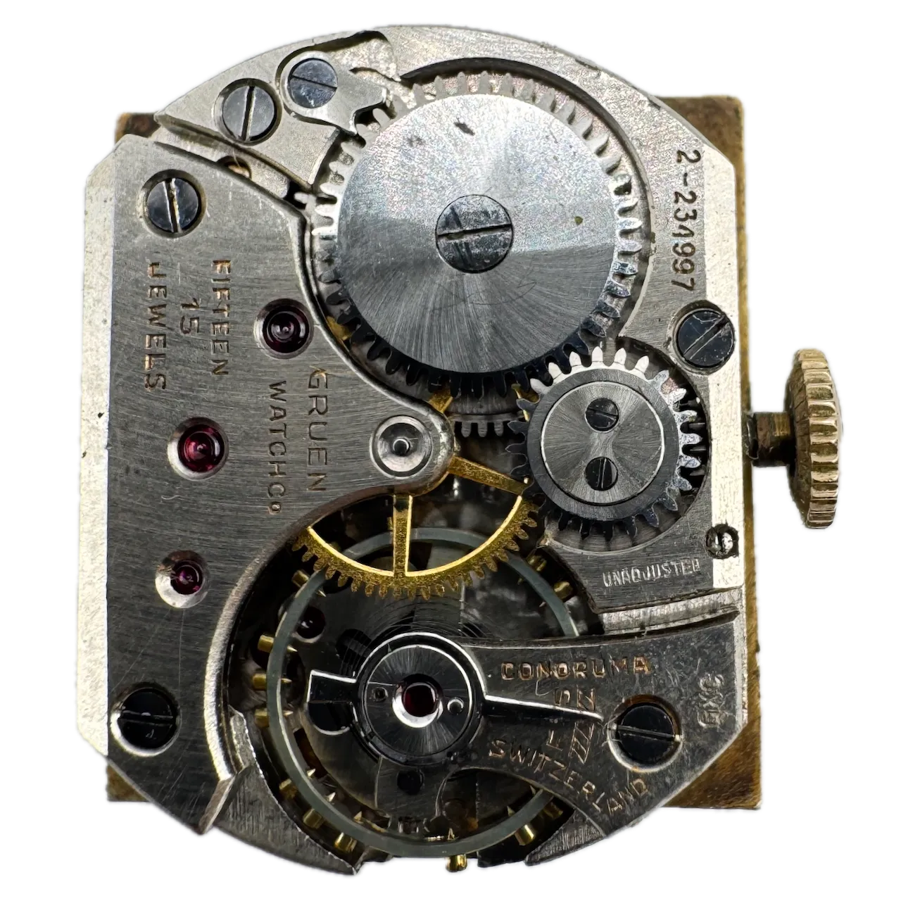 Vintage Gruen 401-420 Hooded Lug Men's Mechanical Wristwatch 401 Steel & 10k GF