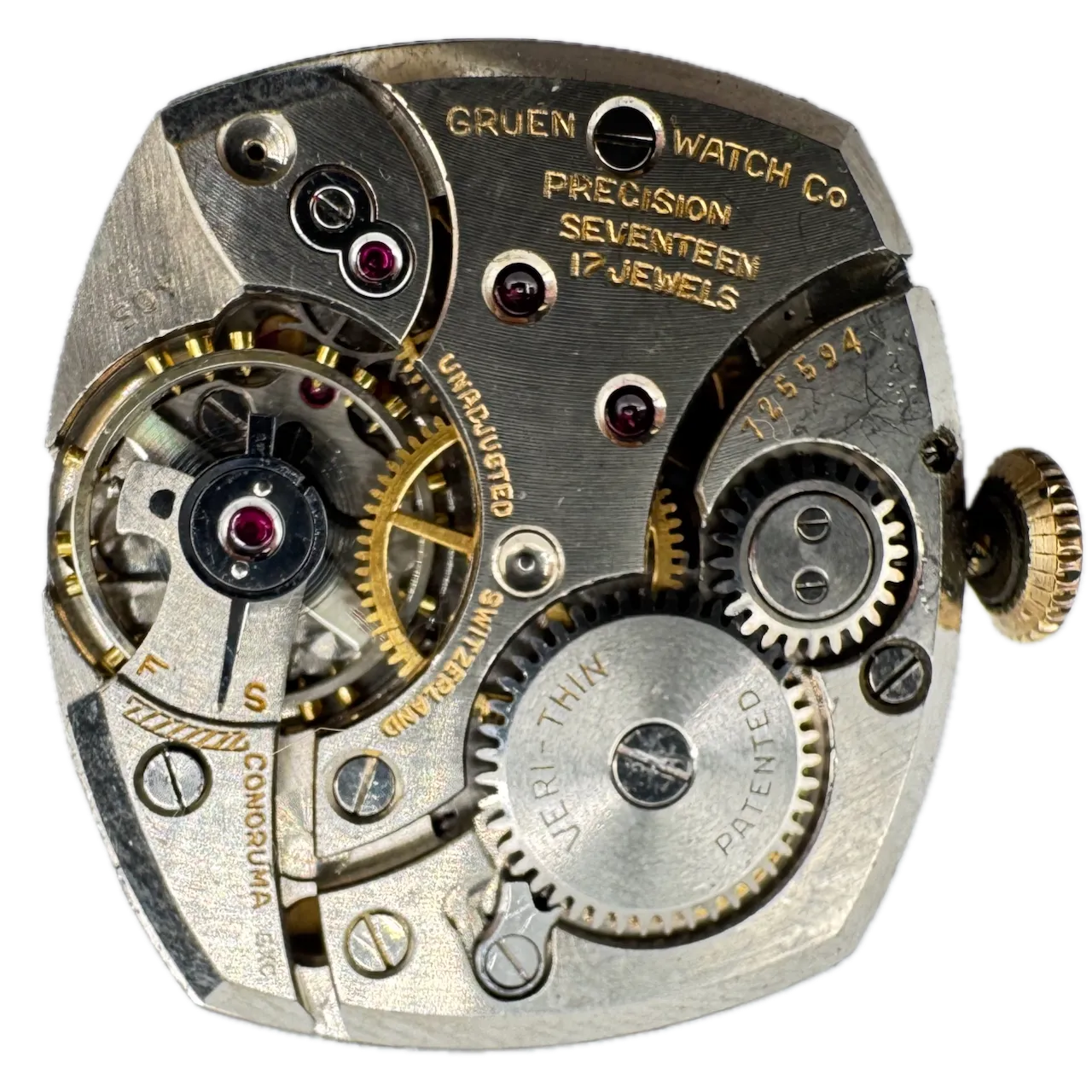 Vintage Gruen 405-470 Verithin Precision Men's Mechanical Wristwatch 405 10k GF