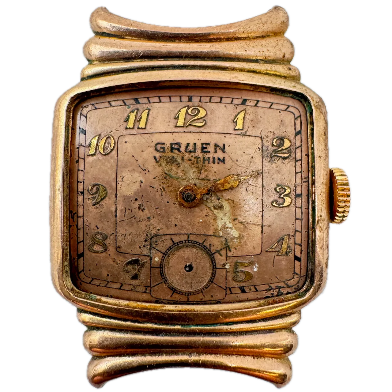 Vintage Gruen 406 447 "Banner" Men's Mechanical Wristwatch 406 10k Rose GF