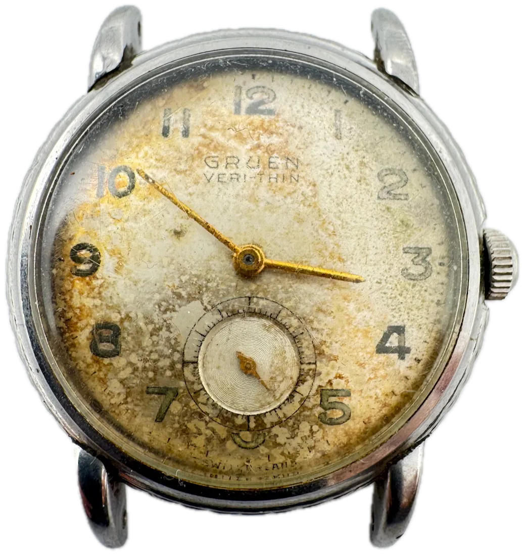 Vintage Gruen 421-725 Veri-thin Men's Mechanical Wristwatch 425 Swiss Steel