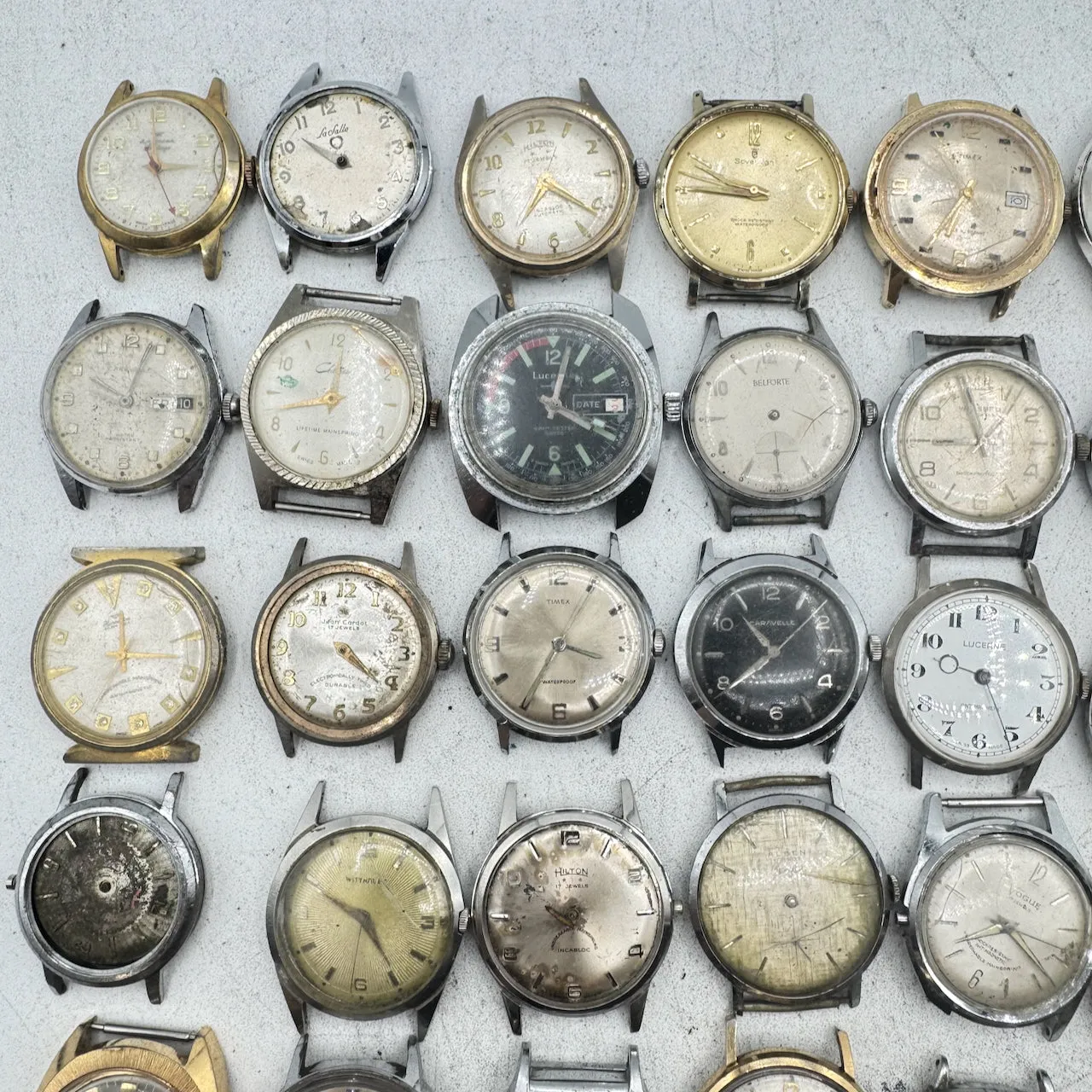Vintage Gruen, Benrus, Caravelle, etc. Lot of 50 Men's Mechanical Wristwatch 6