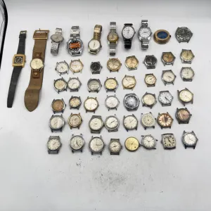 Vintage Gruen, Caravelle, Elgin, etc. Lot of 50 Men's Mechanical Wristwatch 2