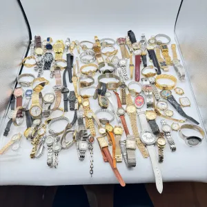 Vintage Gruen, Gucci, Pulsar, etc. Lot of 100 Ladies Quartz Wristwatch 5