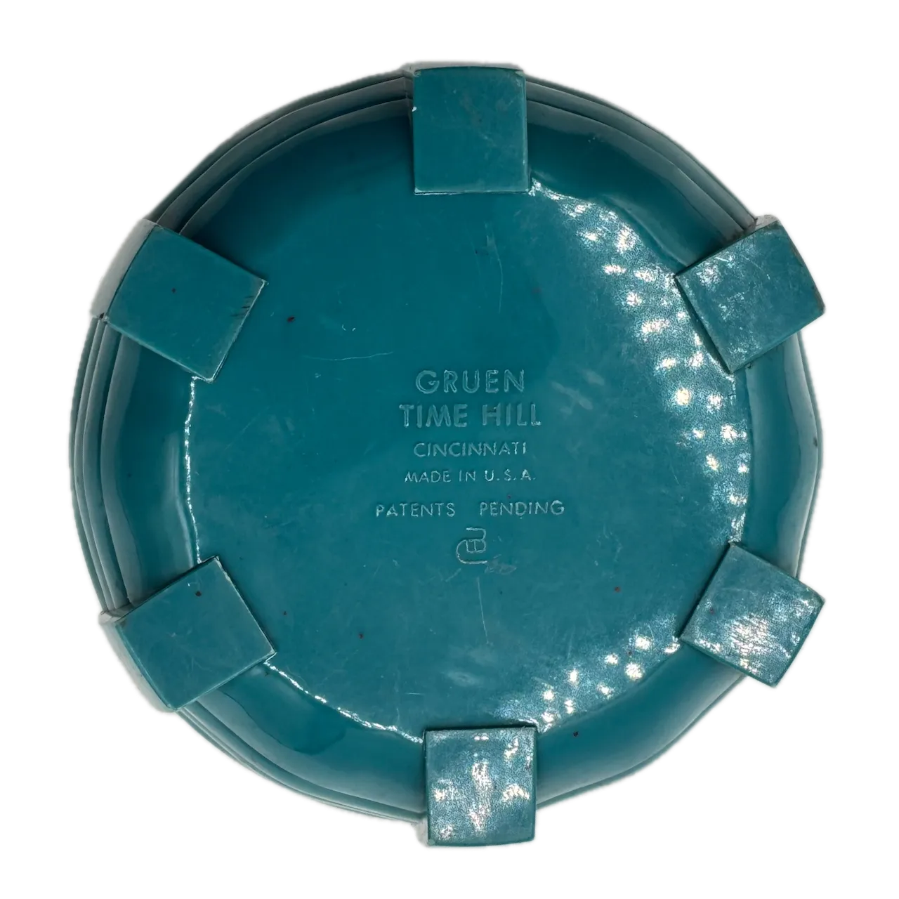 Vintage Gruen Precision, Crest Logo Clam Shell Men's Wristwatch Box Plastic