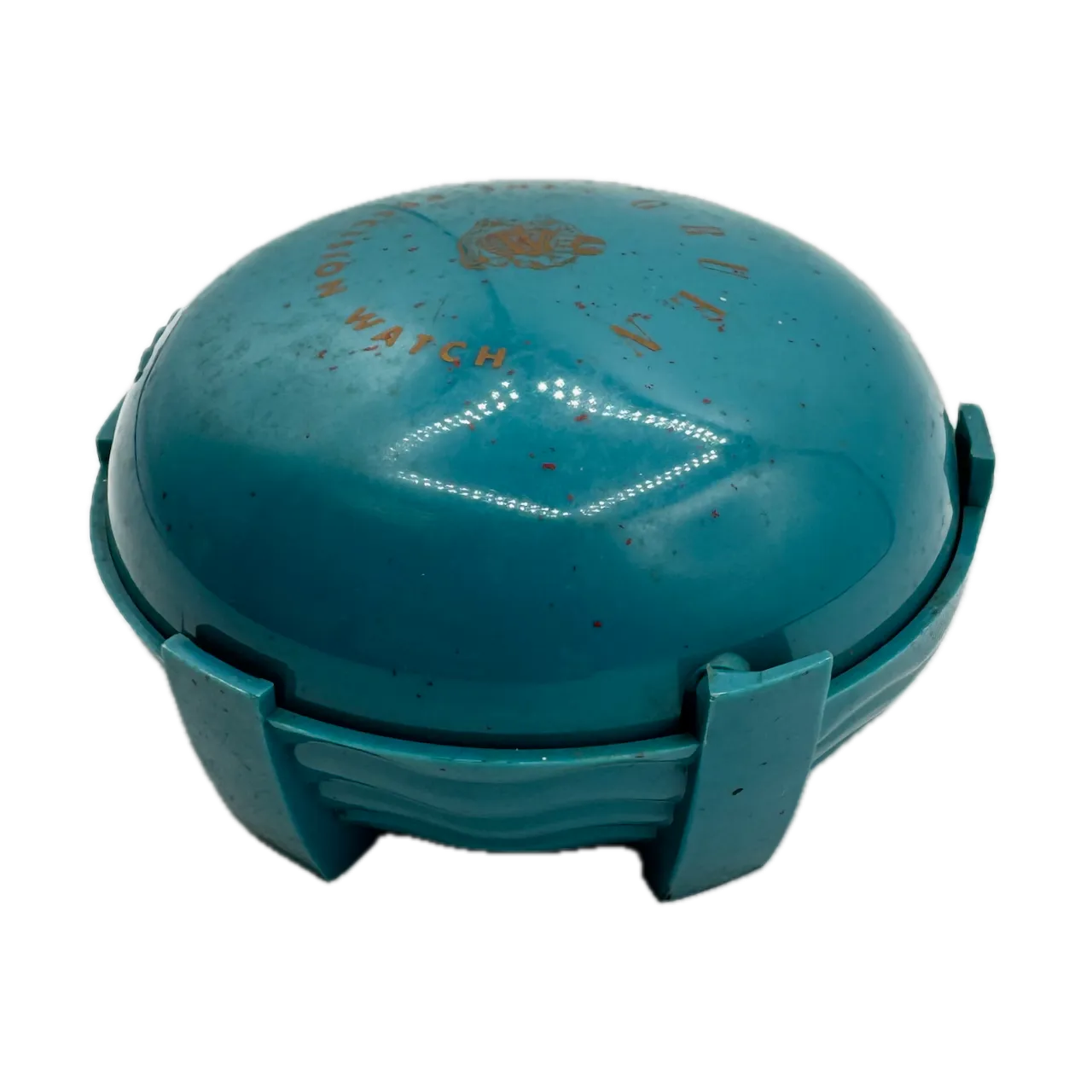 Vintage Gruen Precision, Crest Logo Clam Shell Men's Wristwatch Box Plastic