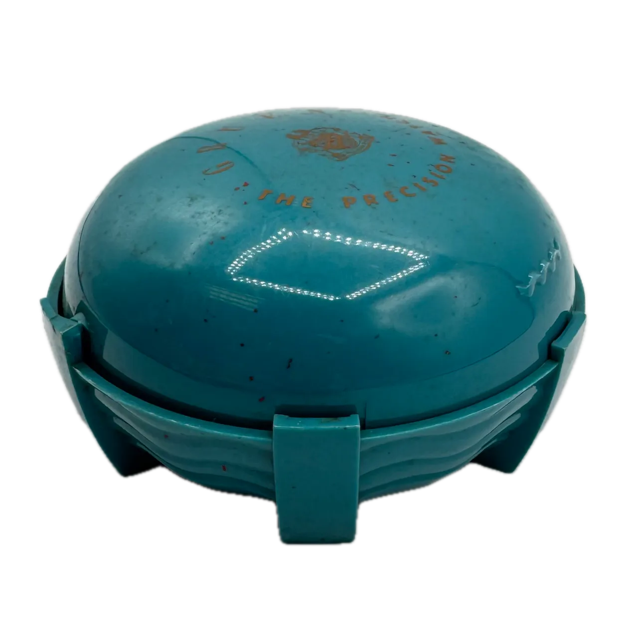 Vintage Gruen Precision, Crest Logo Clam Shell Men's Wristwatch Box Plastic