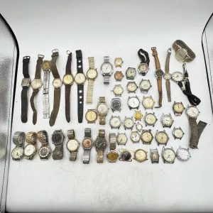 Vintage Gruen, Waltham, Helbros, etc. Lot of 50 Mechanical Wristwatch 9