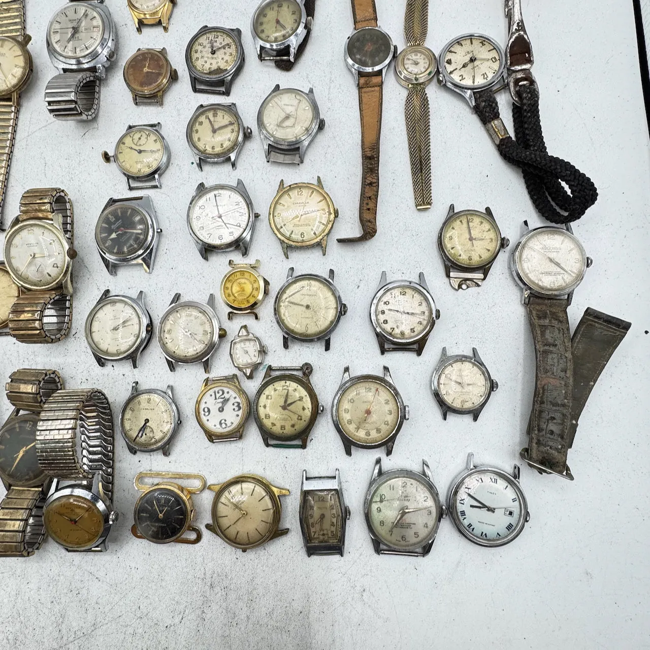Vintage Gruen, Waltham, Helbros, etc. Lot of 50 Mechanical Wristwatch 9