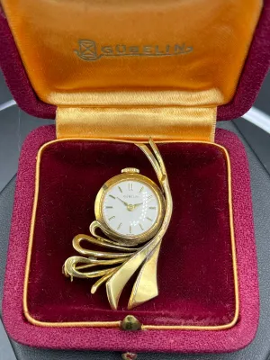 Vintage Gubelin Watch Brooch