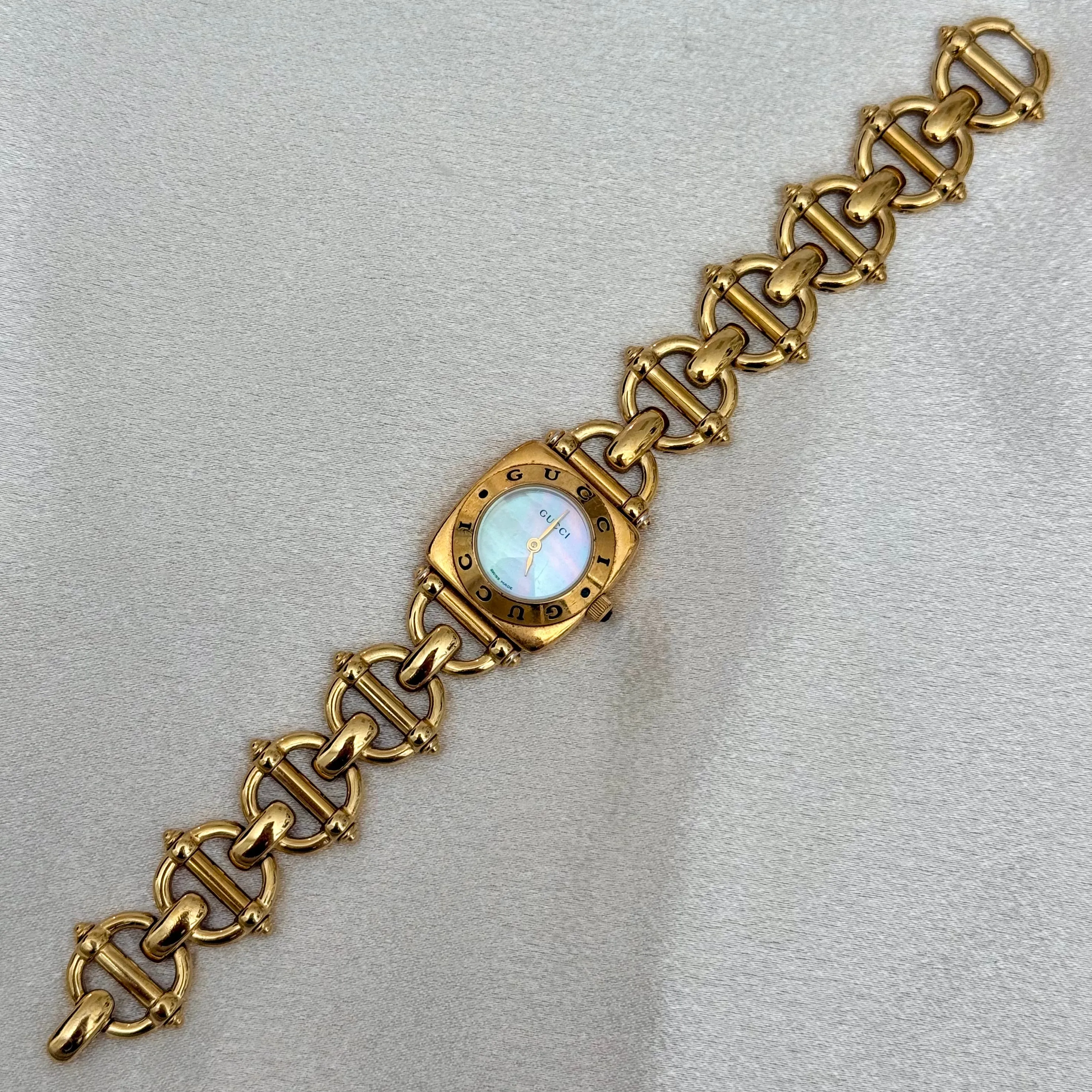 VINTAGE GUCCI MOTHER-OF-PEARL WATCH