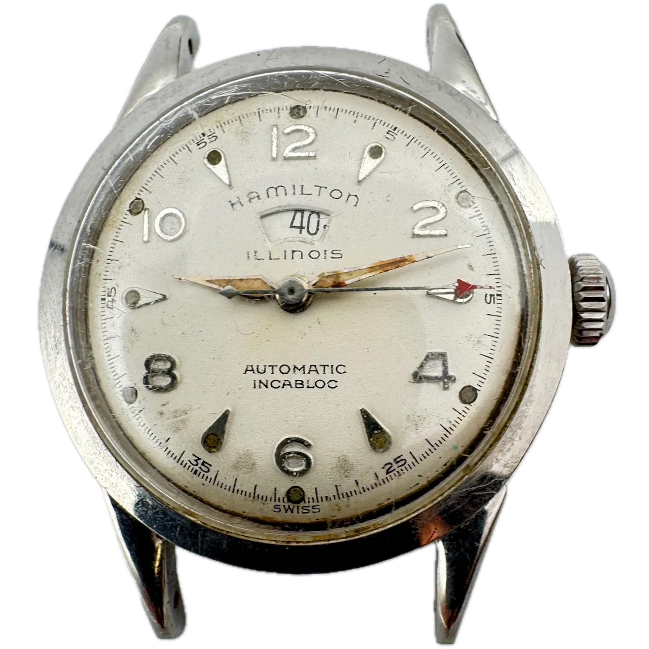 Vintage Hamilton 3516 Power Reserve Men's Automatic Wristwatch 1256 Swiss Steel