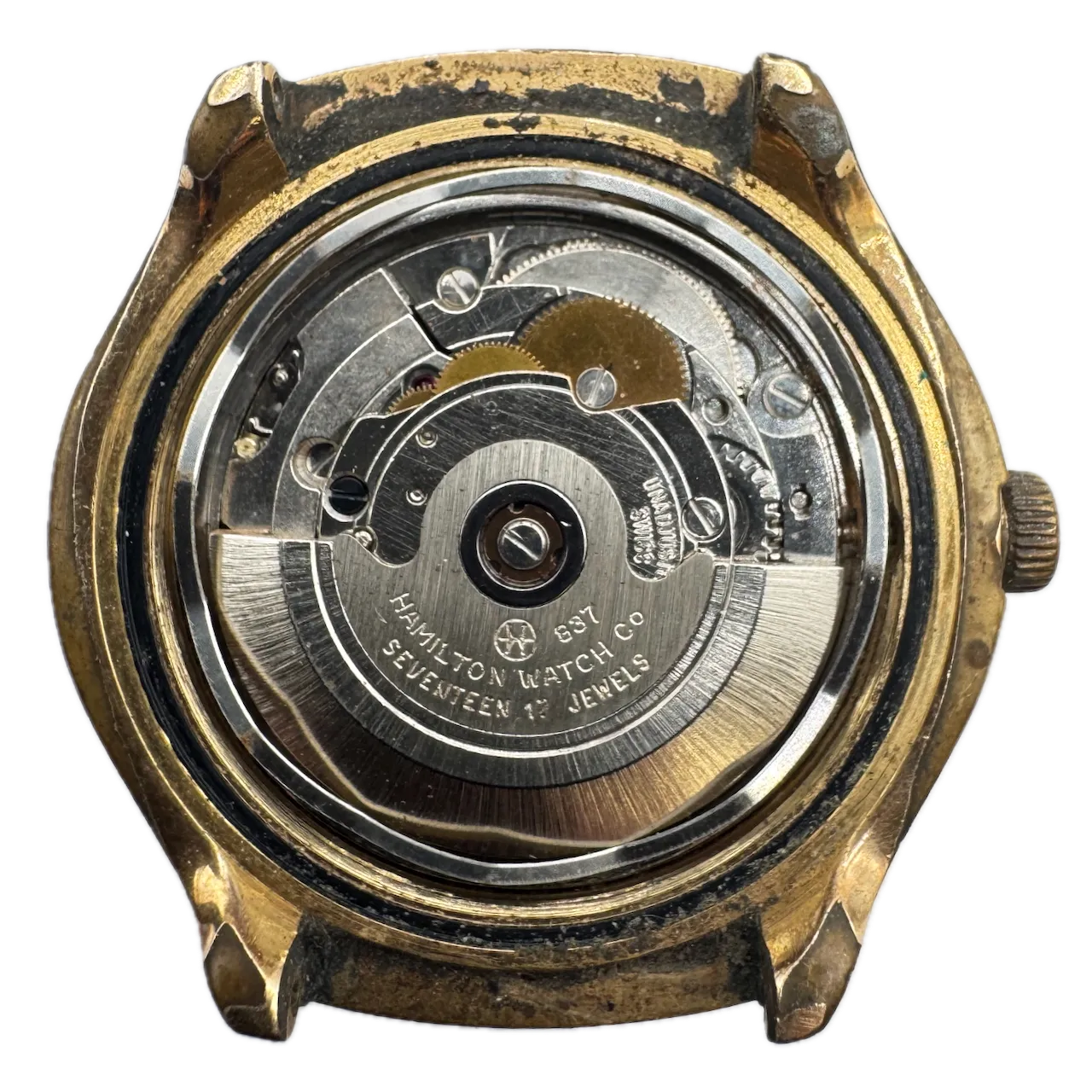 Vintage Hamilton 837 024-14 Day Date Men's Automatic Wristwatch 837 Gold Tone