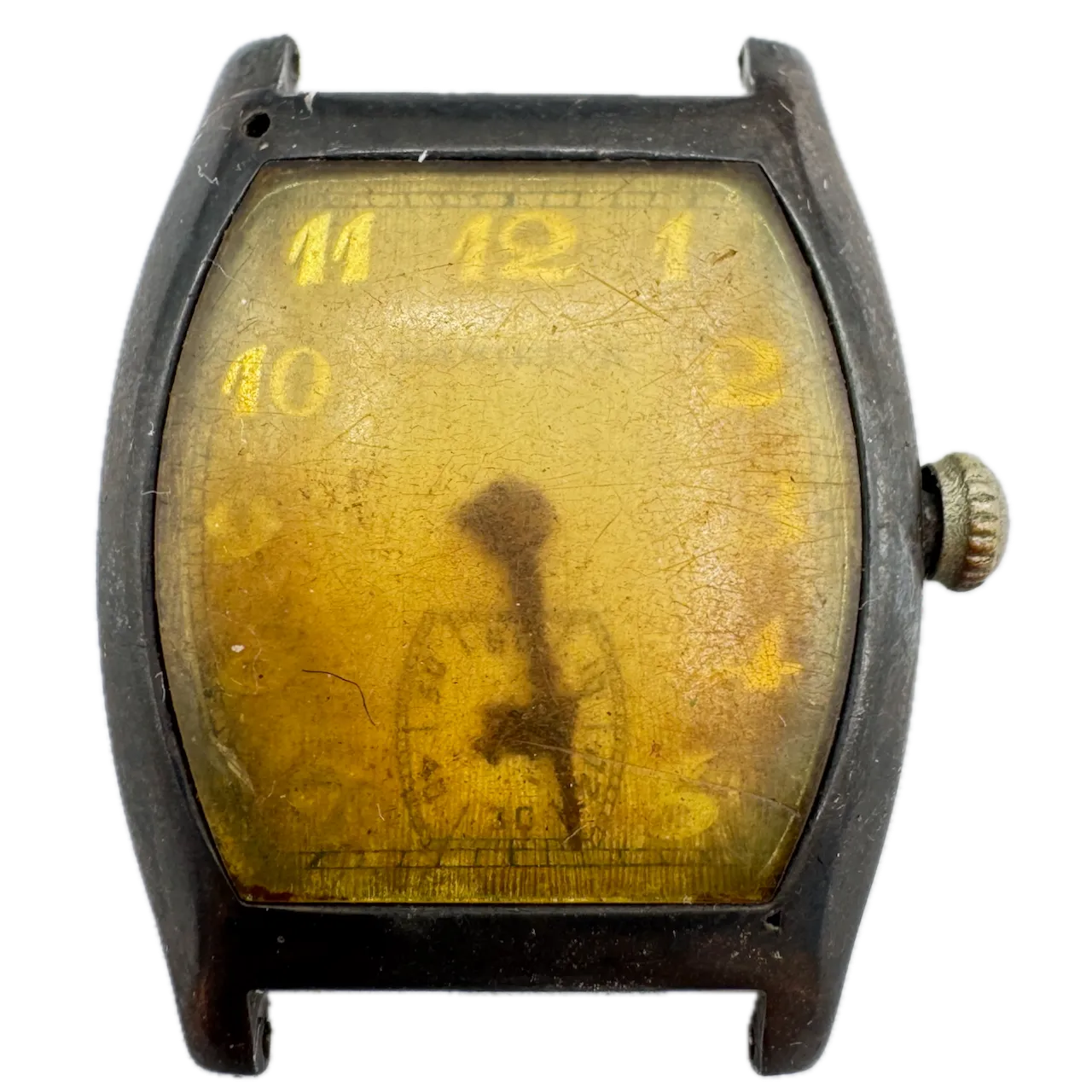 Vintage Hamilton Bark Dial Men's Mechanical Wristwatch 987-F USA Sterling Silver