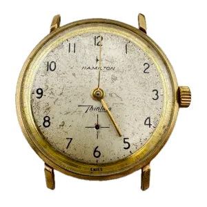 Vintage Hamilton Thinline Men's Mechanical Wristwatch Swiss 10k Gold Filled