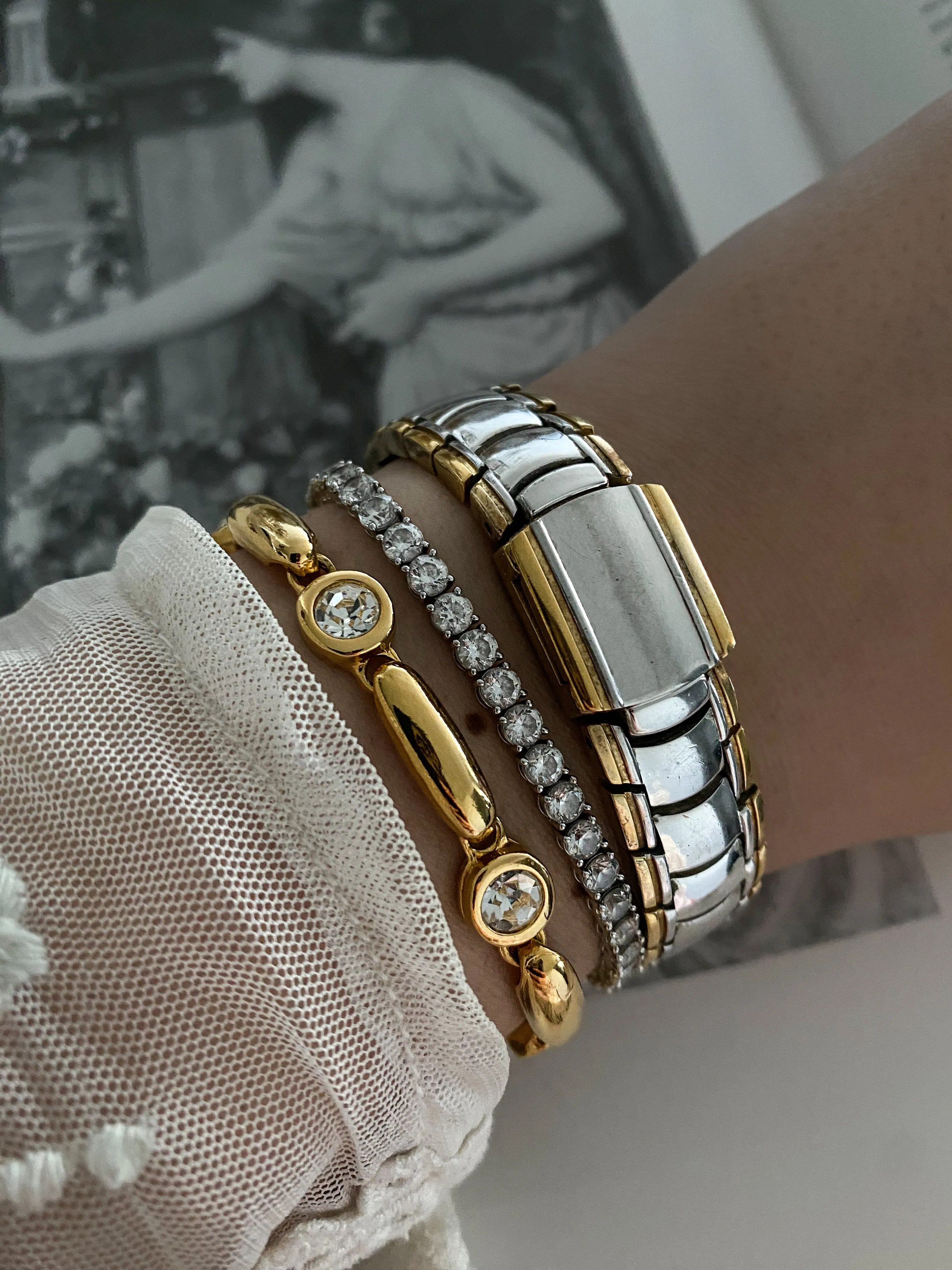Vintage hidden peekaboo Anne Klein Ladies Watch